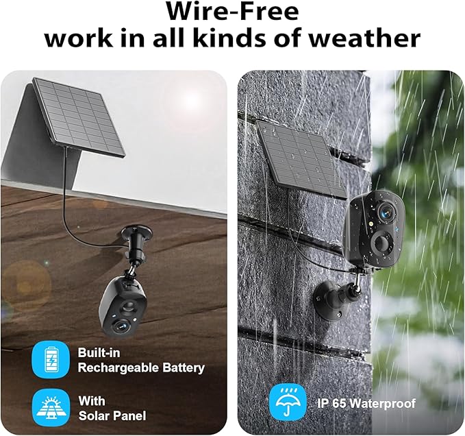 Security Cameras Wireless Outdoor 2K Solar Powered WiFi Cameras - Image 2