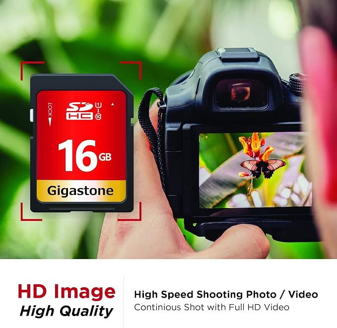 GIGASTONE 16GB SD Card 100-Pack UHS-I U1 Class 10 SDHC Memory Card High Speed - Image 4