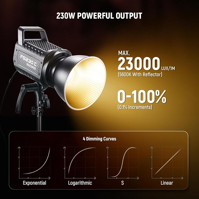 NEEWER 230W High Power RGB LED Video Light, APP/2.4G Control, 2500K-7500K - Image 2