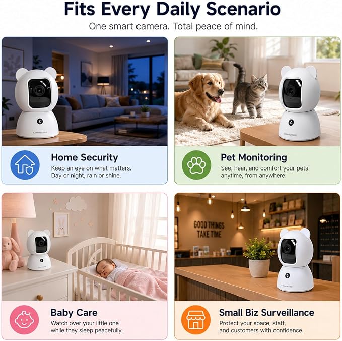 2.5K Indoor Security Camera, Non-Subscription AI Person/Pet/Cry Detection - Image 8
