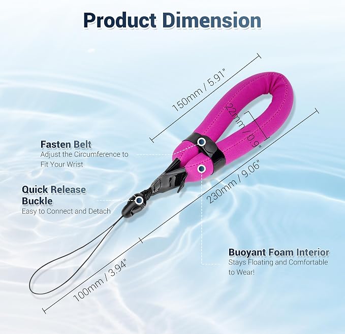 JJC Waterproof Camera Floating Wrist Strap - Image 7