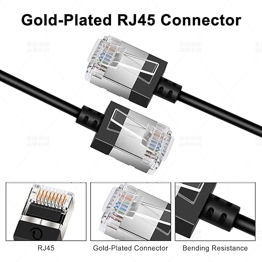 Ultra Slim Cat 6 Ethernet Cable 30 Feet, Flexible Rj45 Cat 6a LAN Cord - Image 3