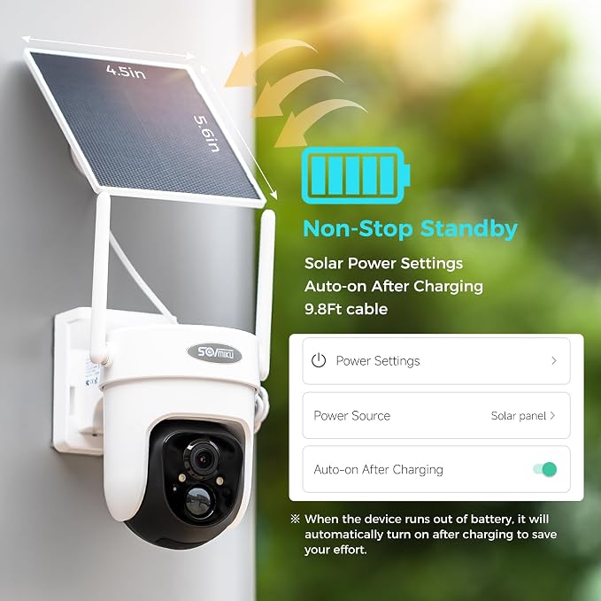Vicohome 2CQ4G 2K AI Solar Security Camera Wireless Outdoor, Battery Powered Cam - Image 8