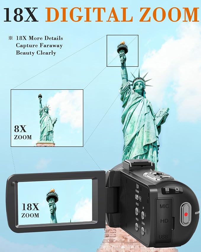 8K 64MP Video Camera 18X Digital Camcorder Video Camera - Image 4