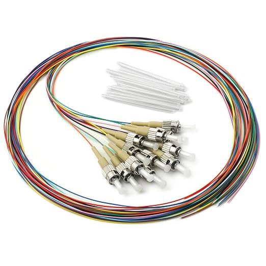 12 Strand Multimode OM1 62.5/125 ST-UPC Fiber Pigtail, ST OM1 Fiber Optic by Bangun