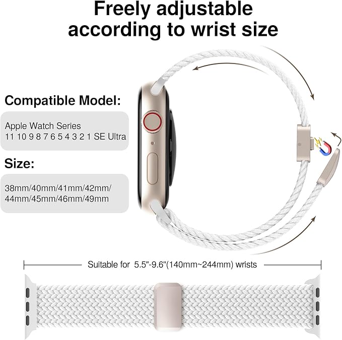 Braided Stretchy Band Compatible - Image 2
