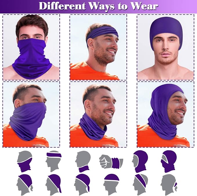 Geyoga 6 Pieces Summer UV Protection Cooling Neck Gaiter Face Clothing Neck - Image 3