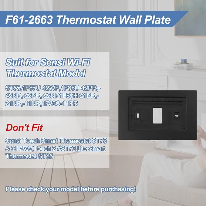 F61-2663 Wall Plate for Sen si Wi-Fi Programmable Thermostat, Smart Thermostat - Image 7