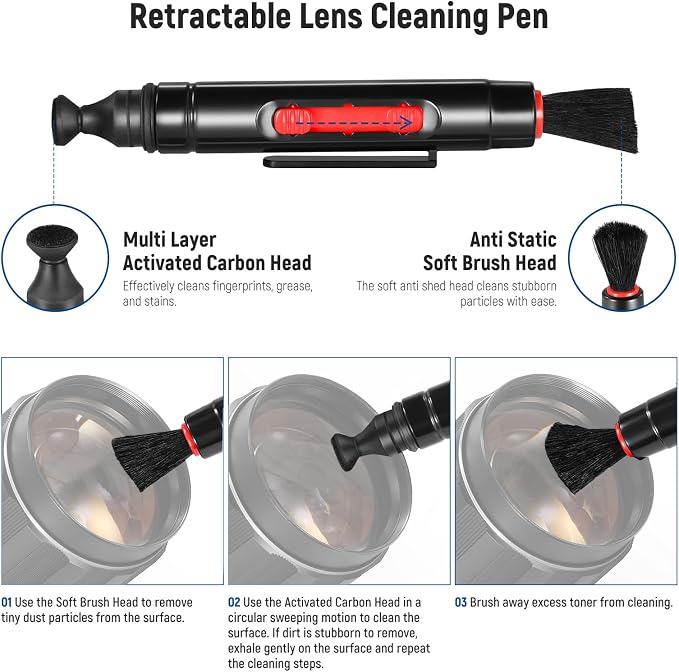 NEEWER 67mm ND Lens Filter Set, ND16/ND32/ND64/ND1000, Lens Cleaning Pen - Image 7