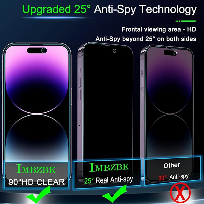 IMBZBK 3 Pack Privacy Screen Protector - Image 2