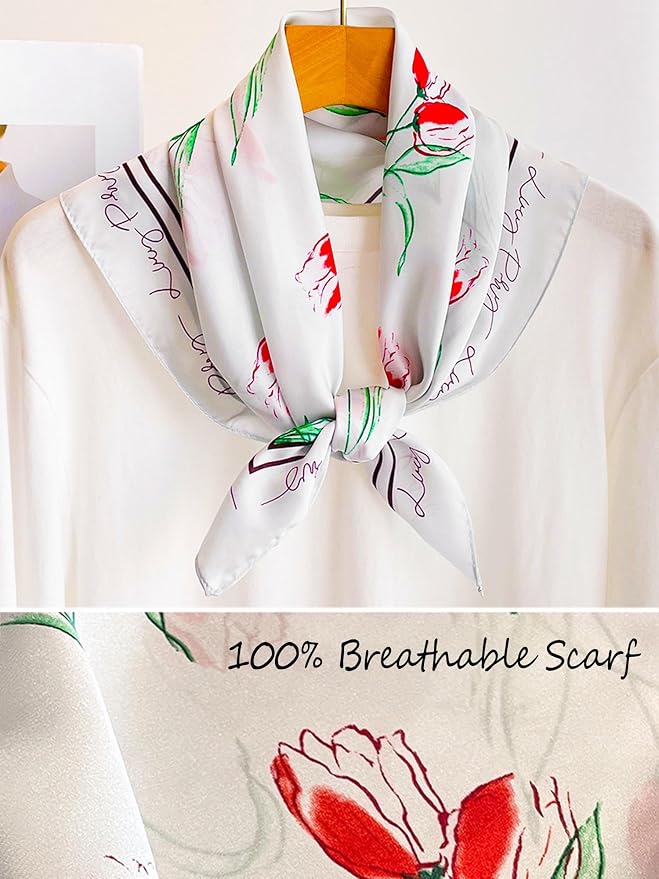 Silky Scarf for Women Lightweight Satin Bandanas Neck Hair Wrap For Sleeping - Image 2