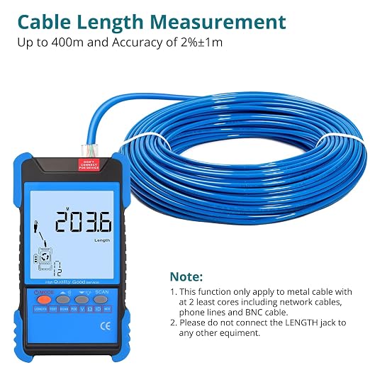 Network Cable Tester with NCV, Poe Cable Tracker Ethernet Cable Finder - Image 5