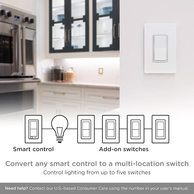 Enbrighten Add-On Switch QuickFit and SimpleWire, In-Wall Rocker Paddle - Image 3