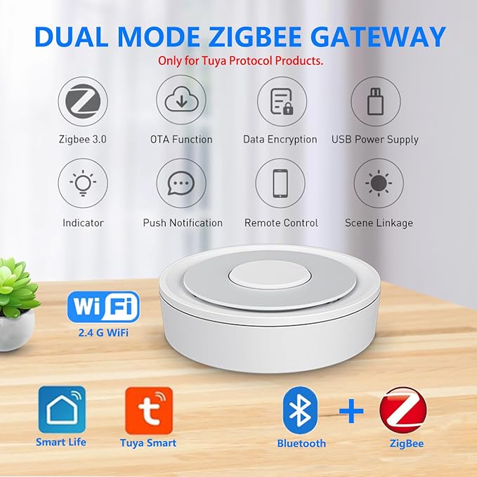 2 in1 Smart ZigBee3.0 and Bluetooth Gateway, Only - Image 2