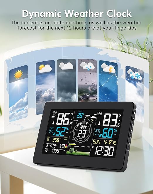 WiFi Weather Station Wireless Indoor Outdoor, Thermometer - Image 5