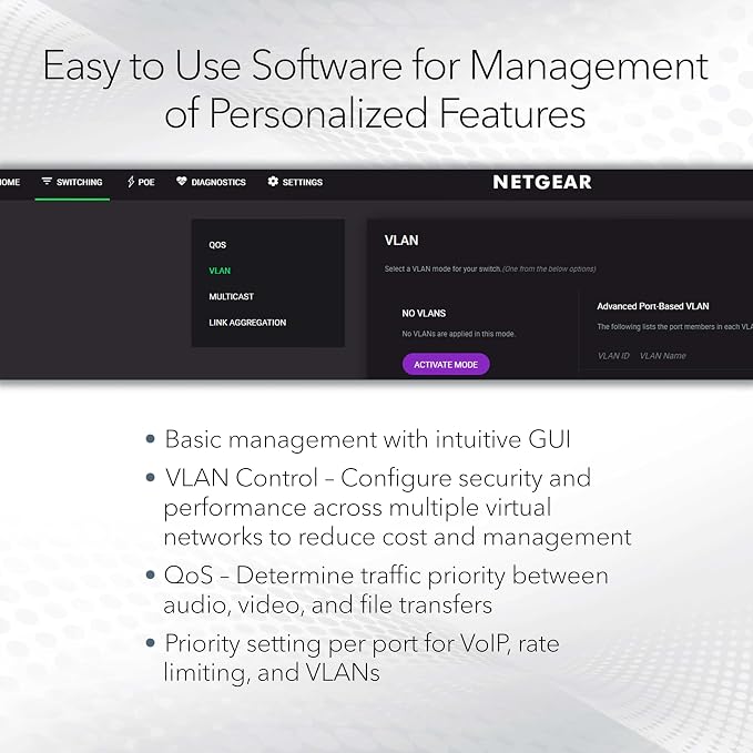 NETGEAR 8-Port Gigabit Ethernet Easy Smart Managed Essentials Switch - Image 3