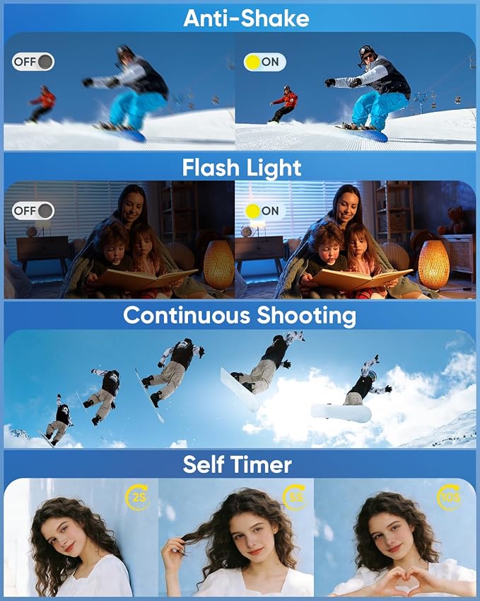 4K Digital Camera for Photography, 2026 Latest WiFi 64MP Vlogging Camera for - Image 4