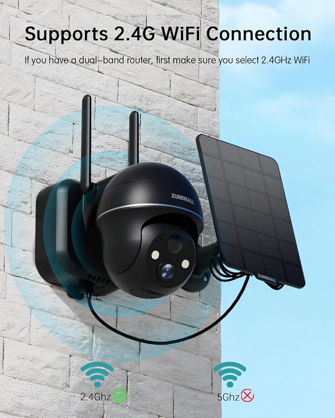 ZUMIMALL Solar Security Cameras Wireless Outdoor, 360° View Outdoor Camera - Image 4