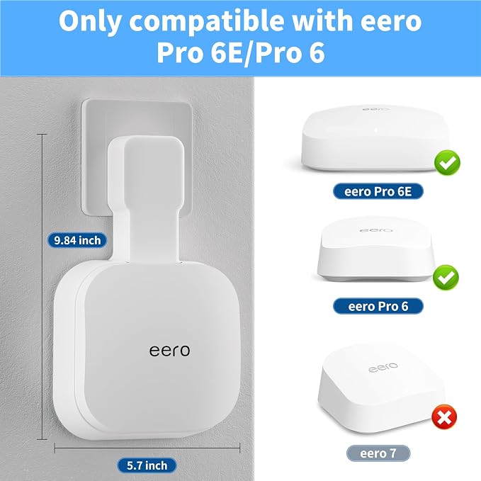 Outlet Wall Mount Holder for eero Pro 6e/Pro 6 Mesh Wi-Fi System, Built-in - Image 2