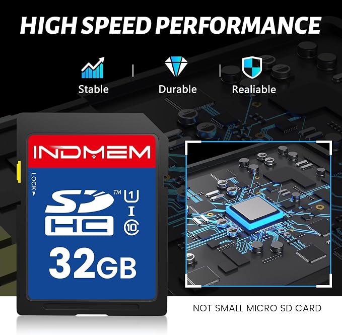 SD Card 32GB, High Speed Full HD Video Recording Secure Digital Cards - Image 3