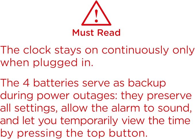 Peakeep Small Tiny Digital Alarm Clock Plug in - Image 8