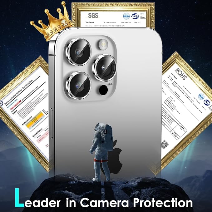 YWXTW CameraLens Protector, Tempered Glass Screen Metal Individual Cover - Image 2