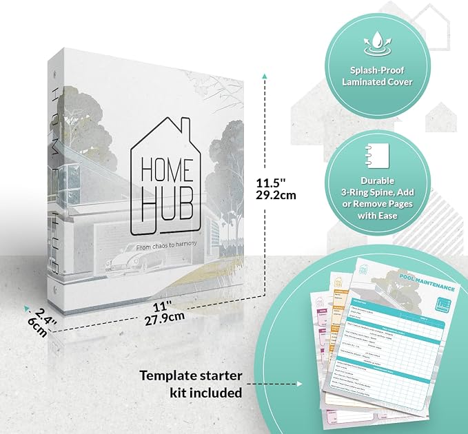 Home Organizer Binder 8.5x11, Household Planner, Organize Your Property & - Image 3