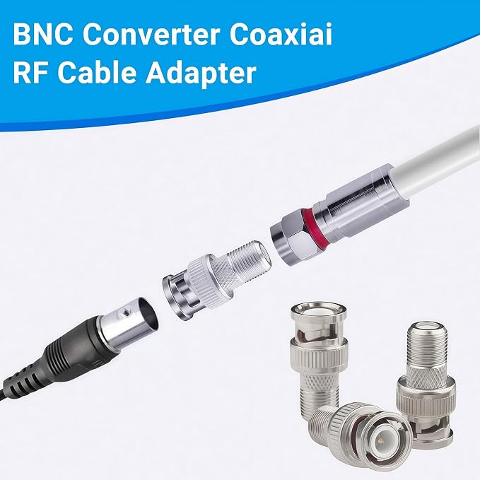 F to BNC Connector 59 Pcs BNC Male Plug to F Female Jack Coax Adapter 75 Ohm - Image 5