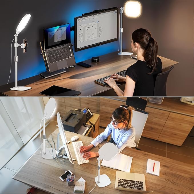 Lighting for Video Calls, 30 Light Modes Video Conference Light, Desk Ring Light - Image 7