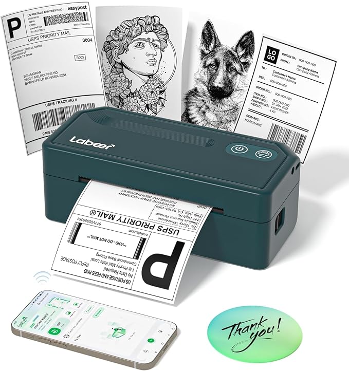 Labeer Bluetooth Thermal Shipping Label Printer, Wireless 4x6 Label Printer by Unknown