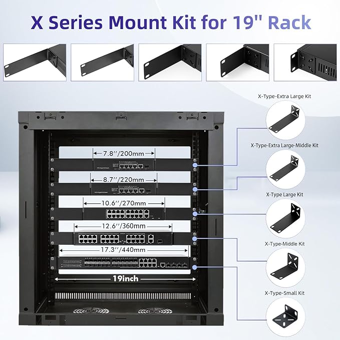 Rack Mount Kit for 17.3 inch Switches, Adjustable Rack Ears for Buffalo Tech - Image 4