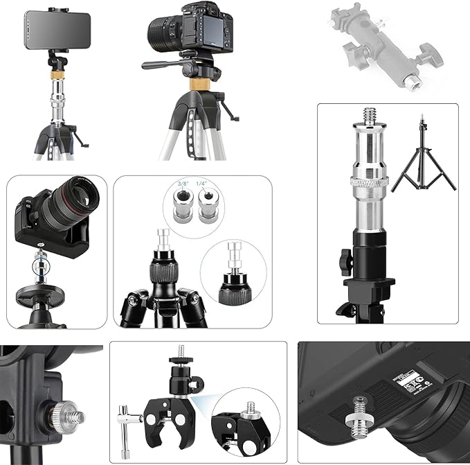 30Pack Camera Tripod Screw Mount Kit 1/4 to 3/8 Inch Adapter Threaded Converter - Image 3
