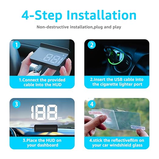 Heads up Display for Cars, Car HUD, Head up Display for Car, Digital GPS HUD - Image 6