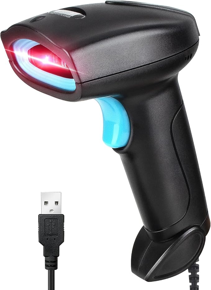 Barcode Scanner USB 1D Wired CCD Barcode Reader Supports Screen Scan Bar Code by JianBoland