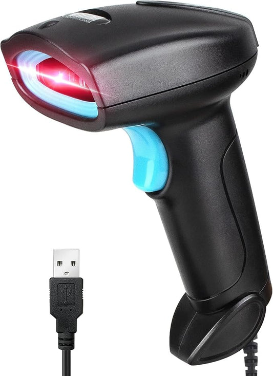 Barcode Scanner USB 1D Wired CCD Barcode Reader Supports Screen Scan Bar Code by JianBoland