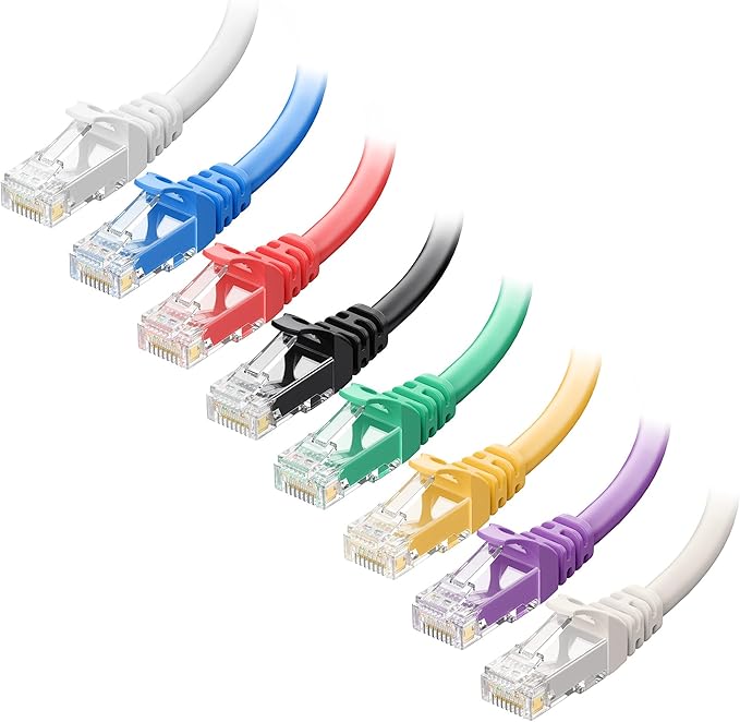 Cable Matters 1Gbps 8-Pack Snagless Cat 5e Ethernet Cable - 7ft by CableMatters