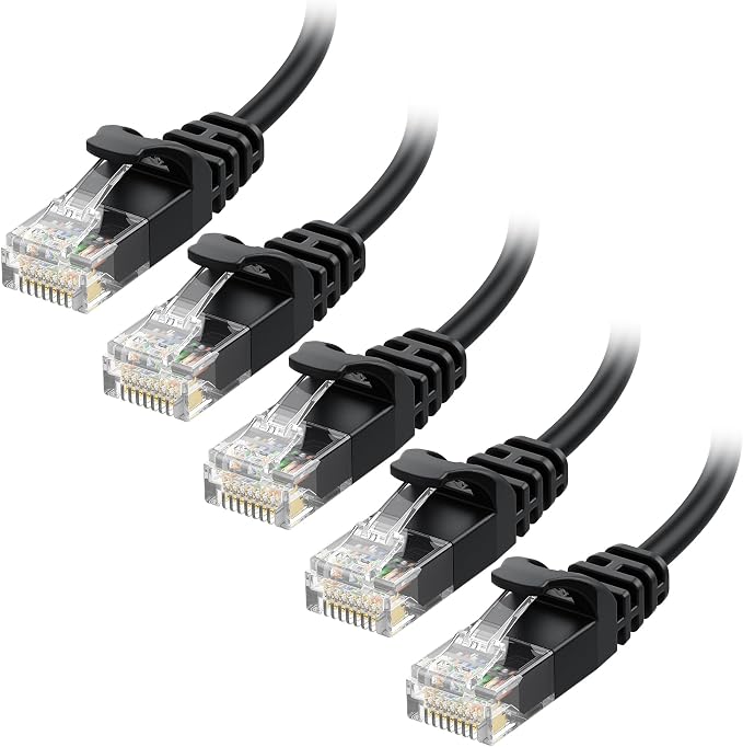 Cable Matters 10Gbps 5-Pack Snagless Cat 6 Ethernet Cable - 7ft by CableMatters