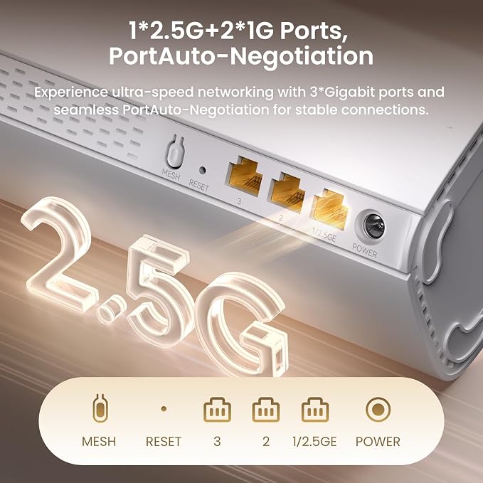 Tenda WiFi 7 Mesh System BE5100 – Dual-Band, 1×2.5G & 2×1G Gigabit Ports - Image 5