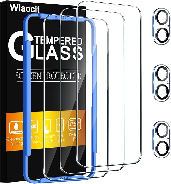Wiaocit 3 Pack Tempered Glass Screen Protector by Wiaocit