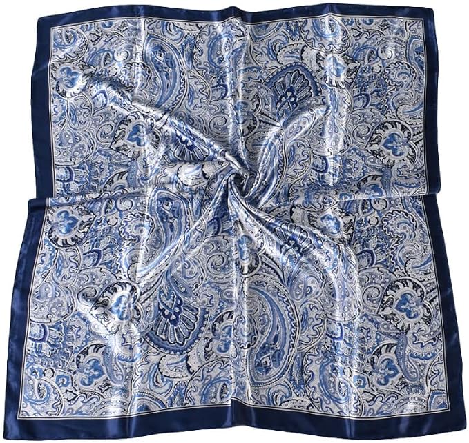 4Pcs Silk Head Scarves for Women Satin Hair Scarf 35”Large Square Bandana Silk - Image 2