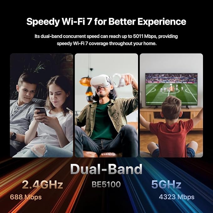 Tenda BE5100 Dual Band WiFi 7 Router – 1x2.5G + 3x1G Ports, Easy Setup - Image 3