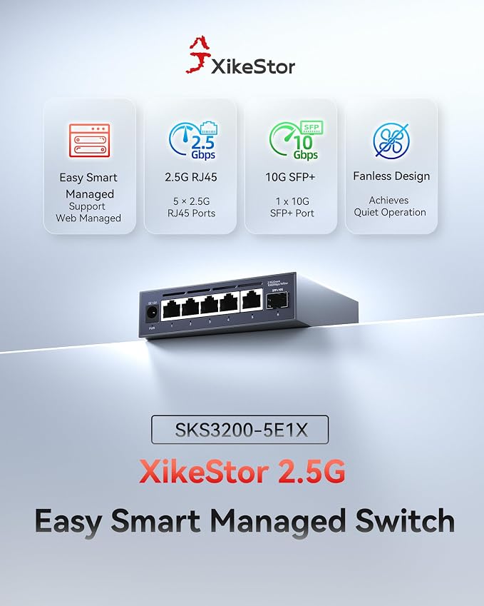 6-Port 2.5G Web Managed Ethernet Switch, VLAN/QoS/STP/IGMP/LACP Supported - Image 2