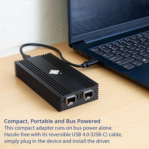 USB 4.0 Type-C 10G to Dual Fiber SFP+ Port Network Adapter - Image 7