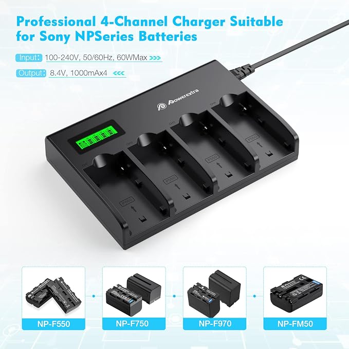 Powerextra 4-Channel Battery Charger - Image 2