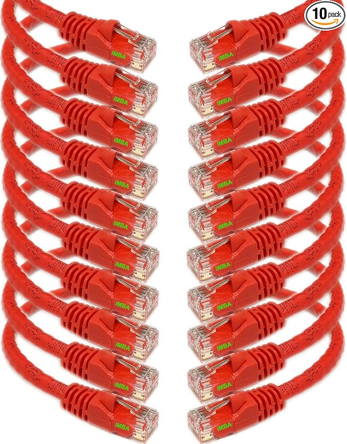 iMBAPrice - 15ft Cat5e Network Ethernet Patch Cable - Red by iMBAPrice