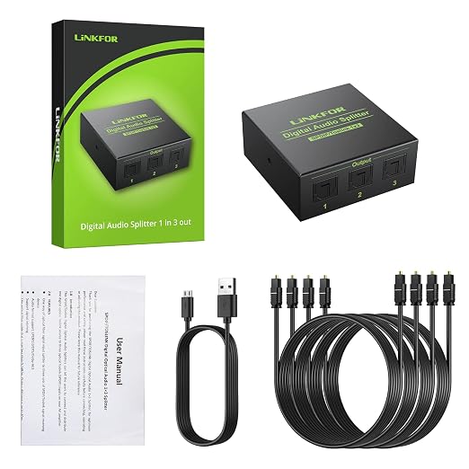 LiNKFOR 3 Port Toslink Splitter - Image 5