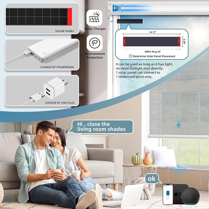 SmartWings Motorized Light Filtering Roller Shades Work - Image 2
