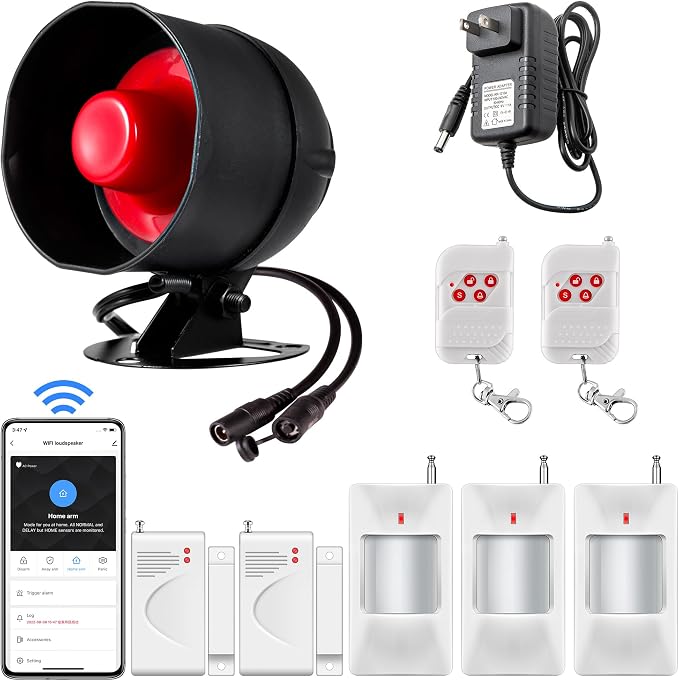 WiFi Alarm Home Security System, Wireless Alarm System by TOWODE