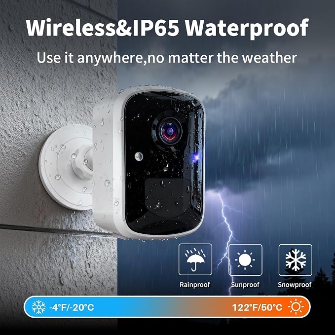 Goalake 2026 Upgraded Wireless Security Camera 5MP 2.5K, Battery Powered - Image 3
