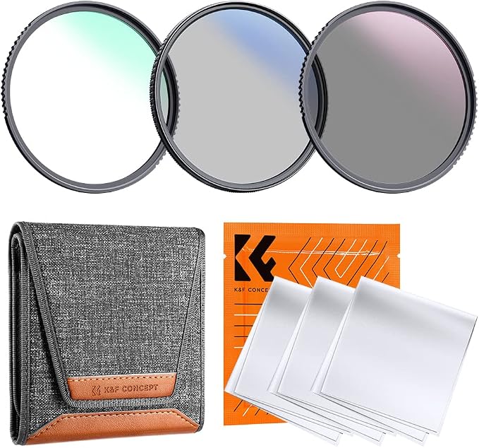 K&F Concept 72mm UV/CPL/ND Lens Filter Kit-18 Multi-Layer Coatings, UV Filter + by KFCONCEPT